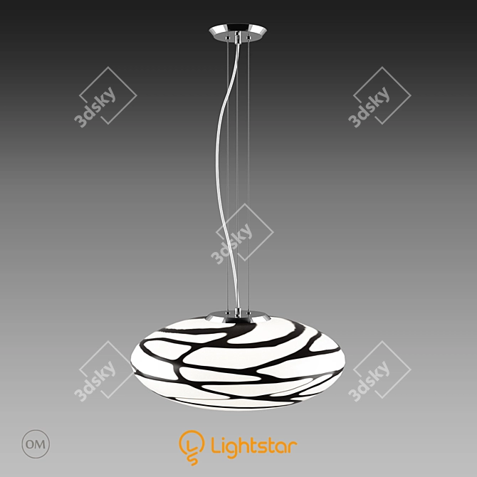 Elegant Minimalist Pendant Light 3D model image 1