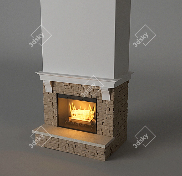 Elegant Fire Pit - 314K Polygons 3D model image 1