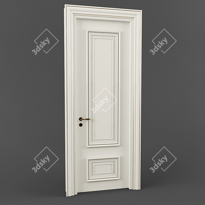 Prima Bianco Oro Door 3D model image 1