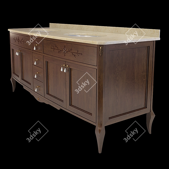 Epoque Plutone Vanity Dresser 3D model image 2