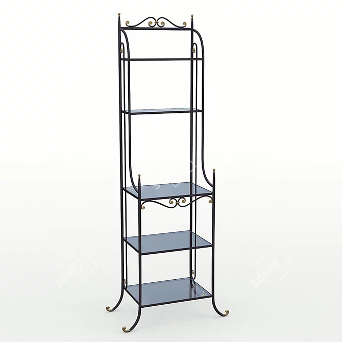 Ferro Bookcase: Sleek and Functional 3D model image 1