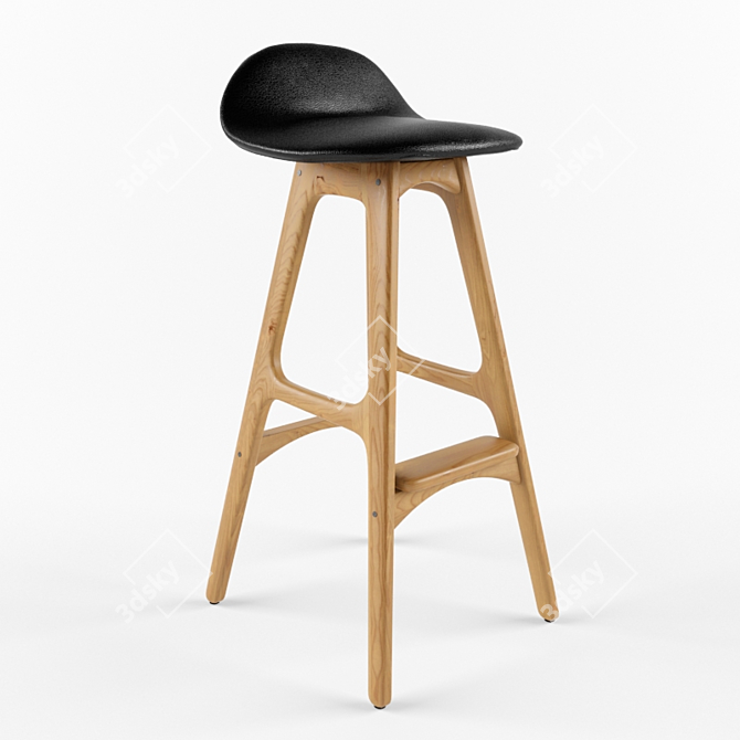 Stylish ERIK BUCH Chair 3D model image 1