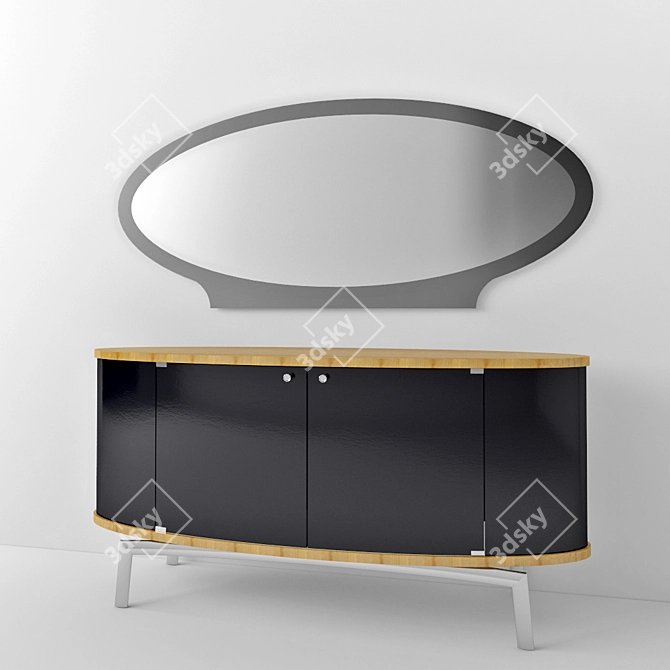 Texture-Enhanced Dressing Table 3D model image 1