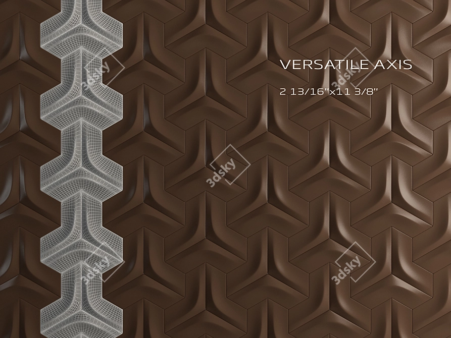Dynamic Arc: Versatile Porcelain Tiles 3D model image 1