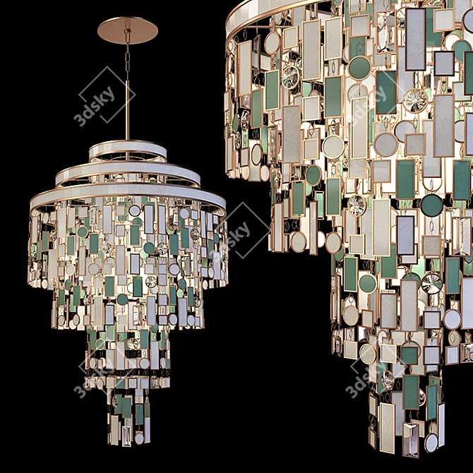 Dolcetti Chandelier: Elegant Lighting Fixture 3D model image 2