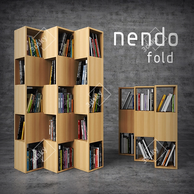 Minimalist Fold Rack: Space-Saver 3D model image 1