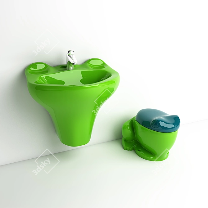 Vitra Kids Toilet & Sink 3D model image 1