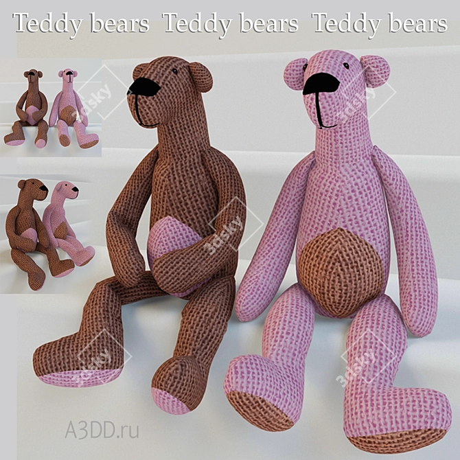 Adorable Shelf Sitters 3D model image 1