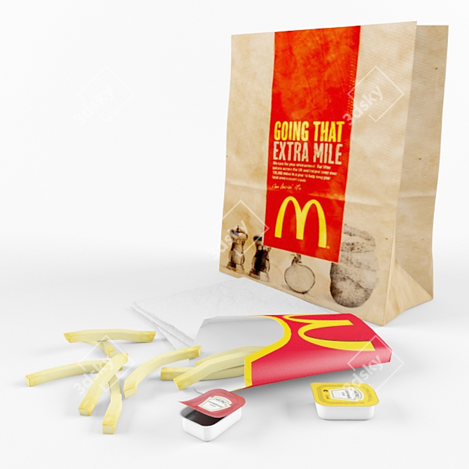 Savory Delicious McDonald's Fries 3D model image 1