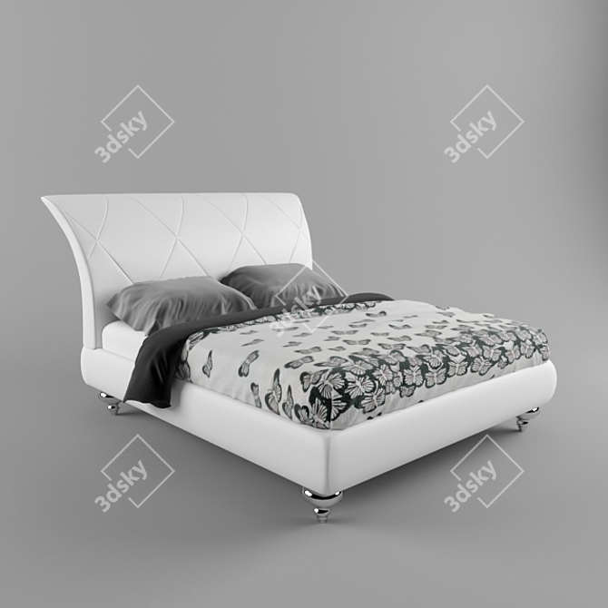 BOVA Milly Italian Bed 128x194x230 cm 3D model image 1