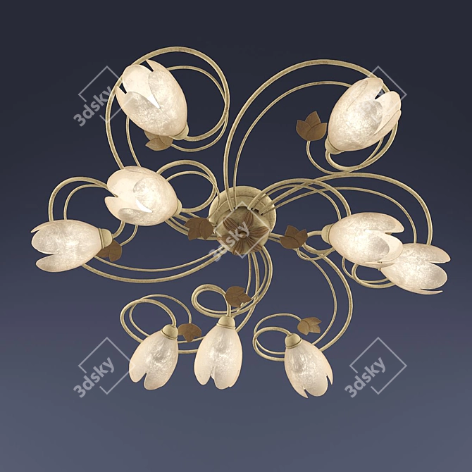 Elegant Penelope Wall Sconce 3D model image 1