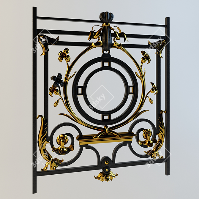 Architectural Balcony & Staircase Fencing 3D model image 1