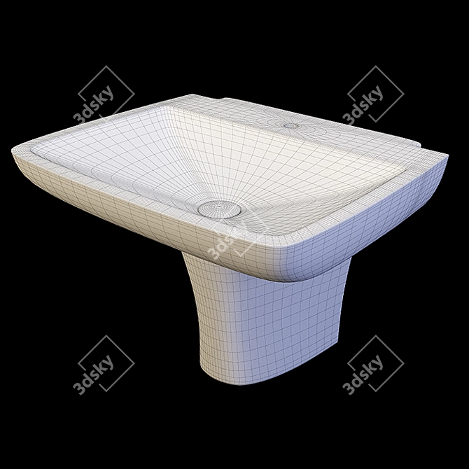 Duravit Puravida Washbasin (072050) - Stylish and Sleek 3D model image 5