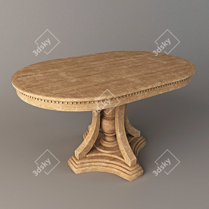 Elegant Home Office Desk 3D model image 1