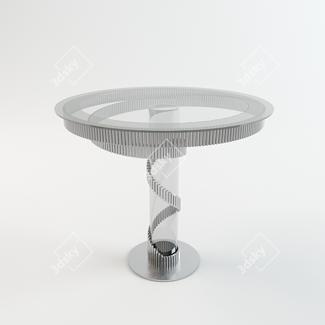 Sleek Spiral Table 3D model image 1