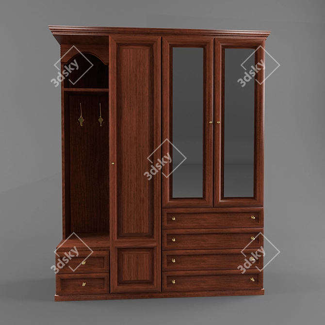 Modern 3-Piece Hall Set 3D model image 1
