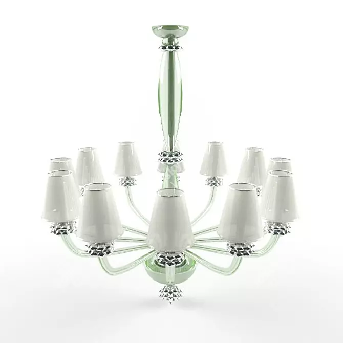 Title: Sleek Modern Chandelier 3D model image 1