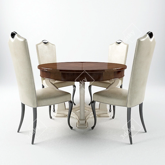 Vintage-inspired Kitchen Set - Arte Antiqua 3D model image 1
