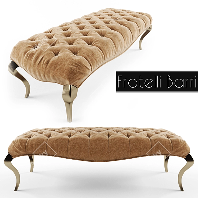 Elegant Barri Bench 3D model image 1