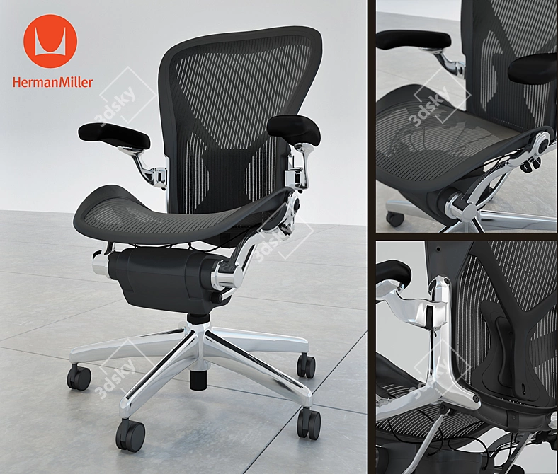 Herman Miller Aeron: Ultimate Comfort 3D model image 1