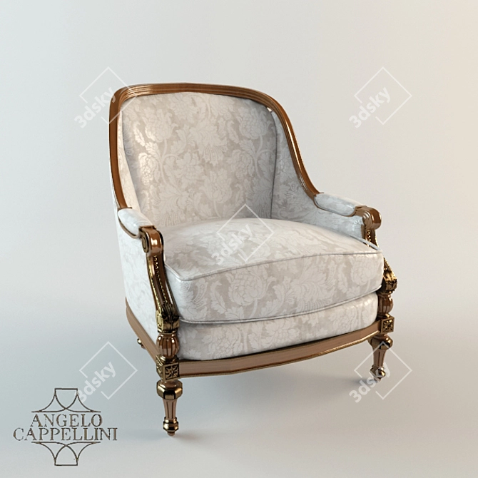 Angelo Cappellini Marino Chair 3D model image 1