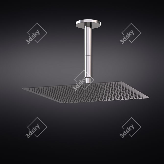 Luxurious Glide 400mm Shower 3D model image 1