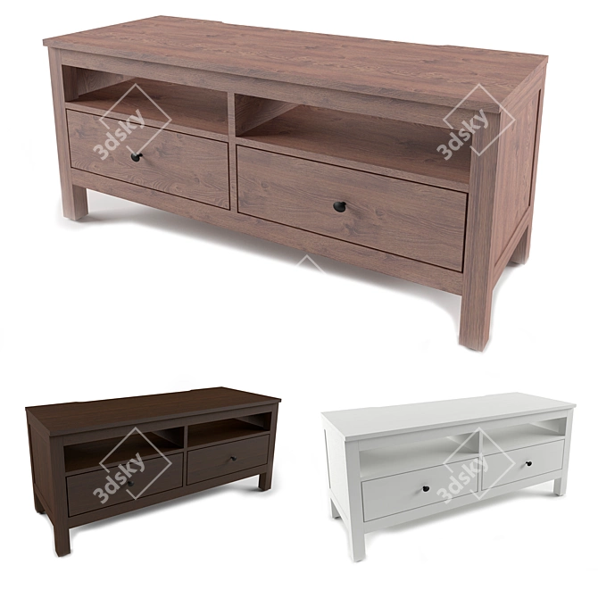 IKEA Hemnes TV Stand - Various Colors 3D model image 1