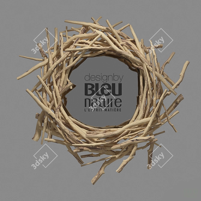  Rustic Wood and Glass Accent 3D model image 1