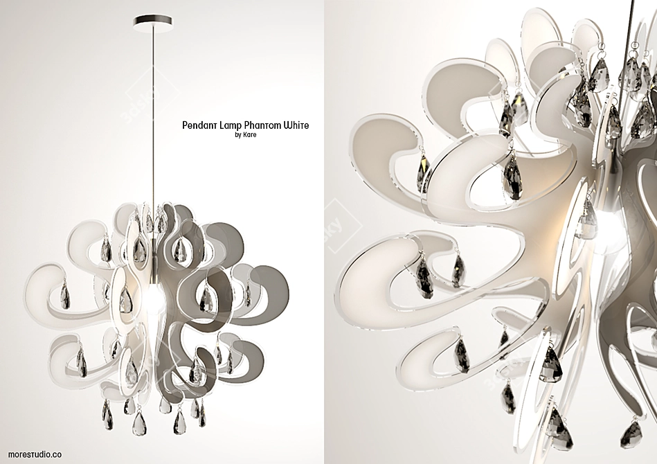 Ethereal Glow Pendant Light 3D model image 1