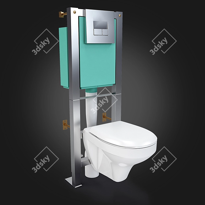 Cersanit Delfi Aqua Wall-Hung Toilet 3D model image 1