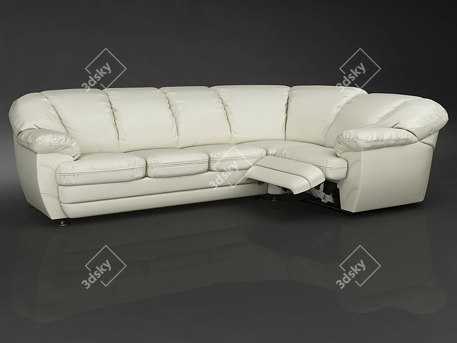 Blando Federico Recliner Sofa 3D model image 1