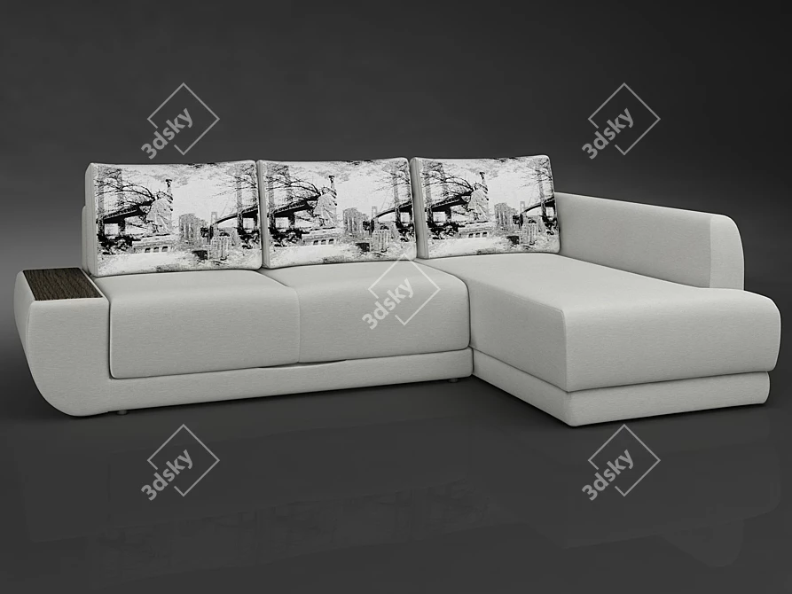Audrey - Elegant Sofa by Blando 3D model image 1