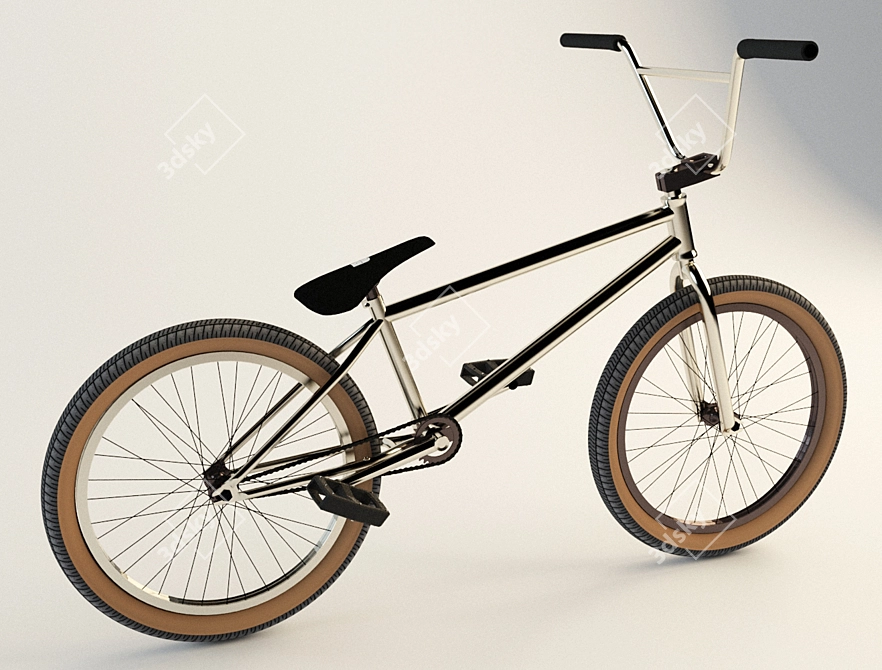 Detailed BMX Bike Model 3D model image 1