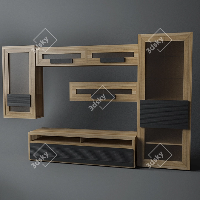 Modern Living Room Furniture Set 3D model image 1