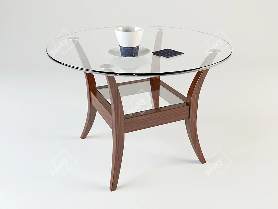 Sleek Round Coffee Table - 700 Diameter 3D model image 1