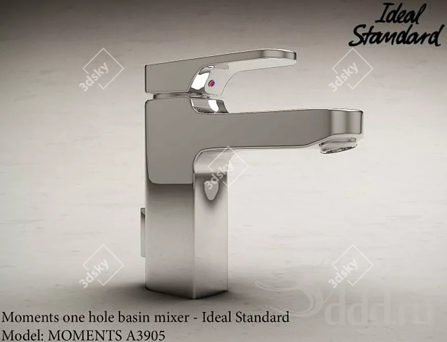 Elegant Moments Basin Mixer 3D model image 1