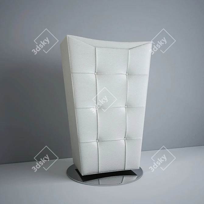 Leather Swivel Bar Stool 3D model image 1