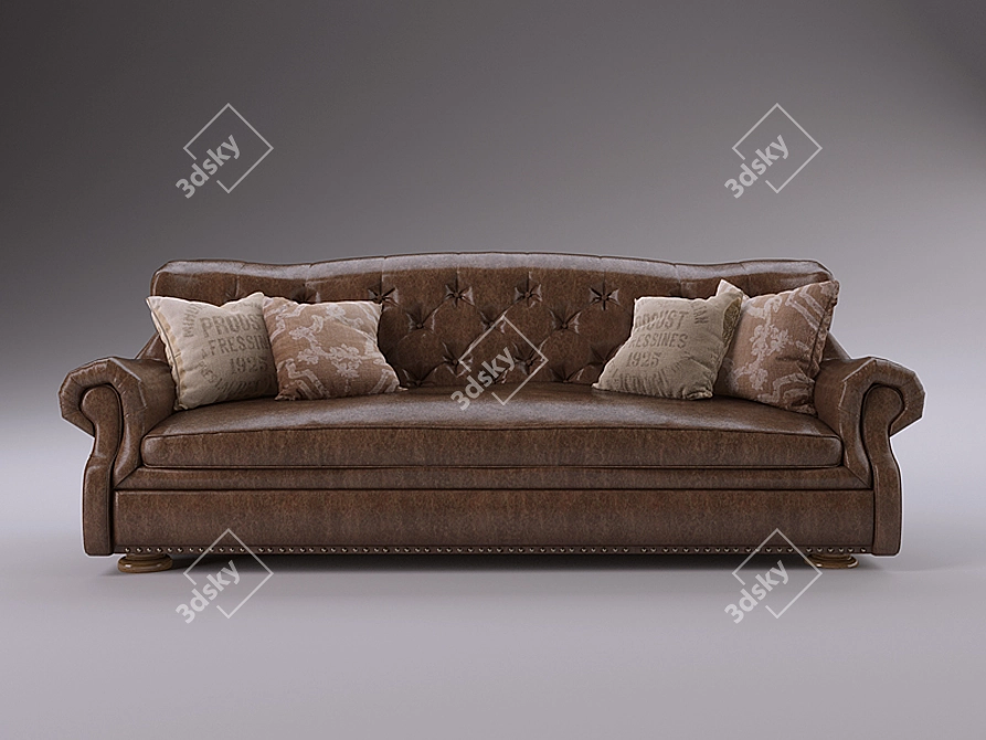 Elegant Churchill Sofa 3D model image 1