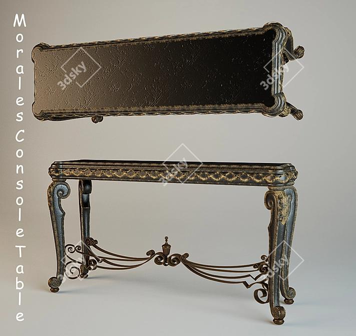 Elegant Morales Console Table 3D model image 1