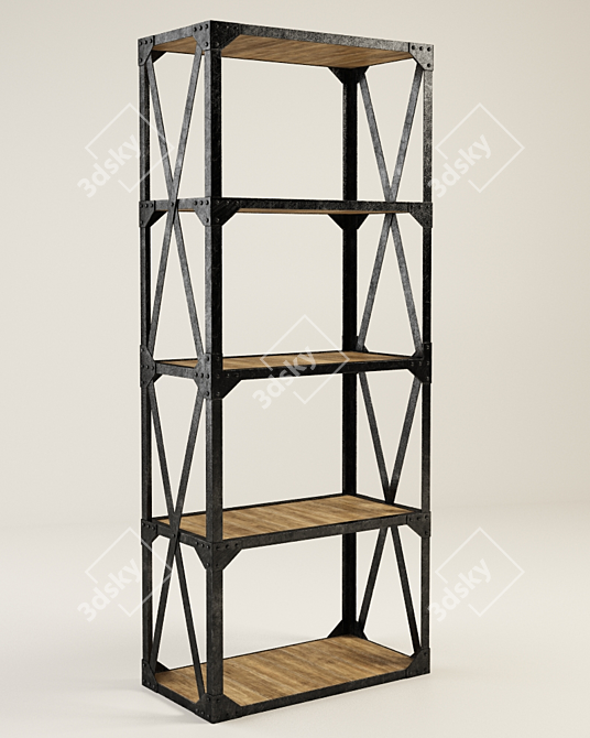 Gramercy Tower Bookshelf: Stylish, Spacious, and Versatile 3D model image 1