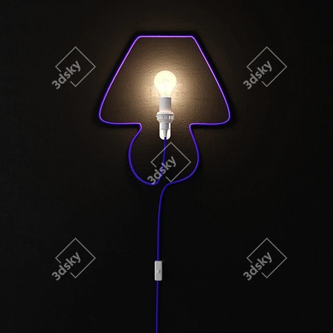 Elegant Indigo Table Lamp 3D model image 1