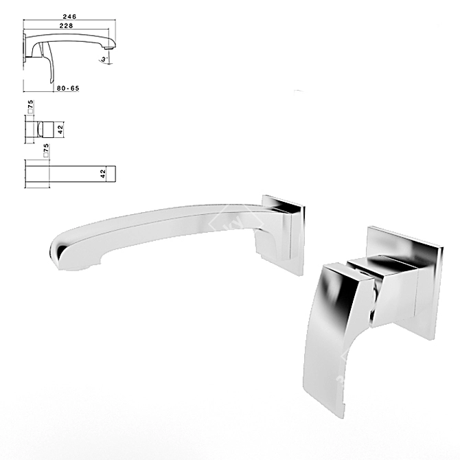 Sleek X-Sense Mixer - Art. 62530 3D model image 1