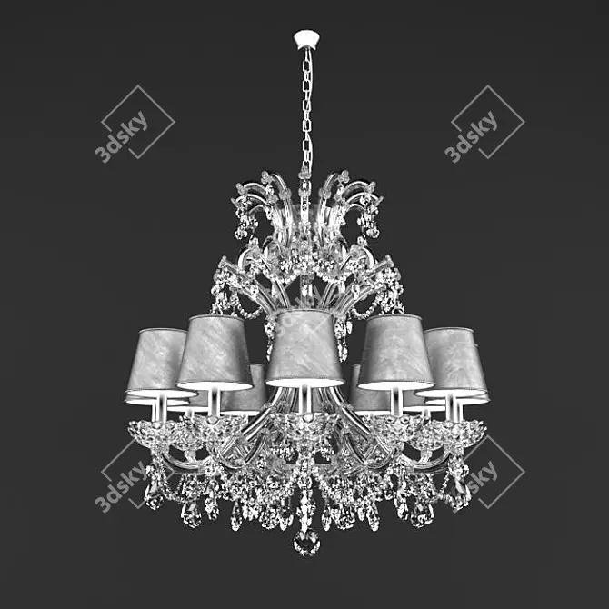 Elegant Masiero Chandelier 3D model image 1