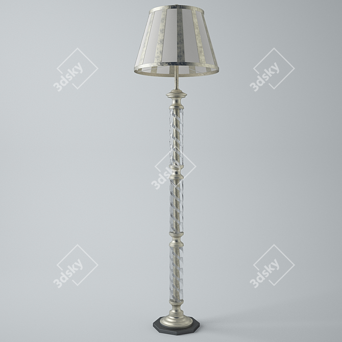 Elegant Traditional Floor Lamp 3D model image 1