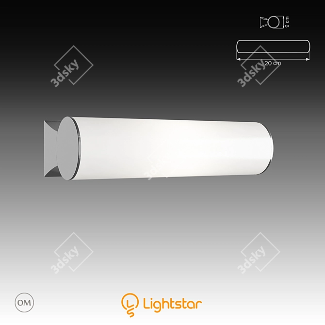 Sleek Lightstar Art - Simplistic Elegance 3D model image 1