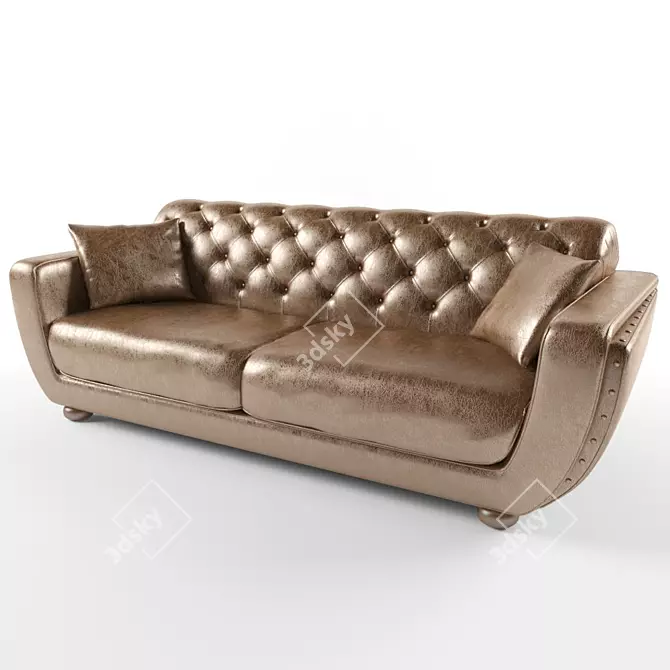 Luxury Helen Divan: Elegant Comfort 3D model image 1