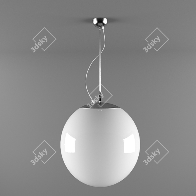 Adria Collection: White & Chrome 2-Model 200x50 Pendant 3D model image 1