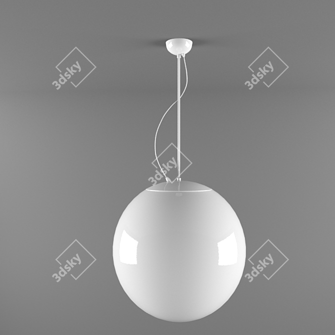 Adria Collection: White & Chrome 2-Model 200x50 Pendant 3D model image 2