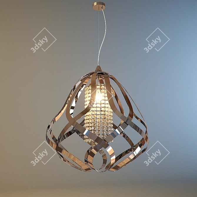 Dazzling Bingo Strass Pendant 3D model image 1
