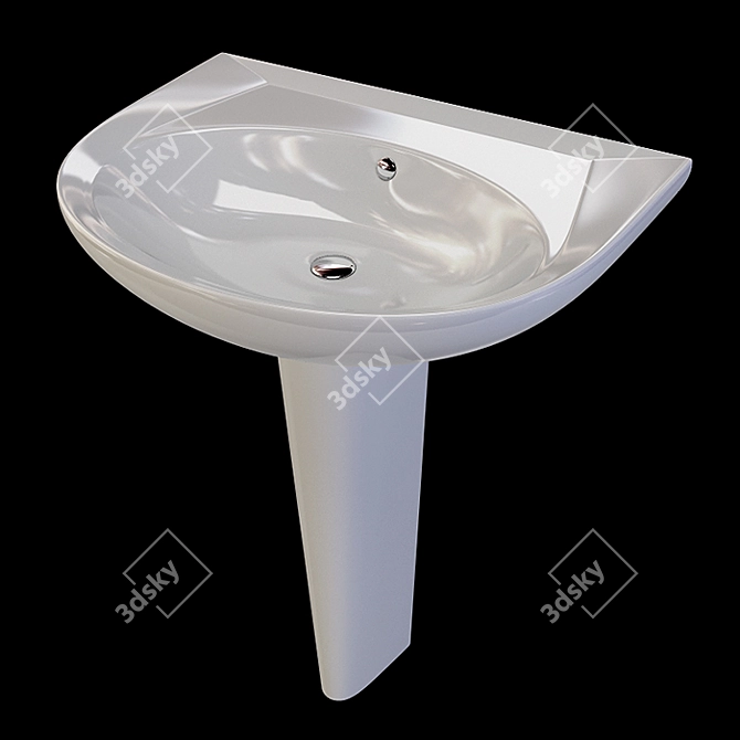 Sanita Luxe Classic Sink - Stylish and Practical 3D model image 2